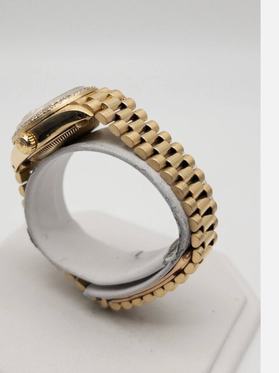 WOW!! Rolex Ladies PRESIDENT Factory 1CT+ Diamond Dial Yellow Gold main image 5